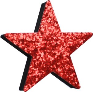 Red Glitter Star